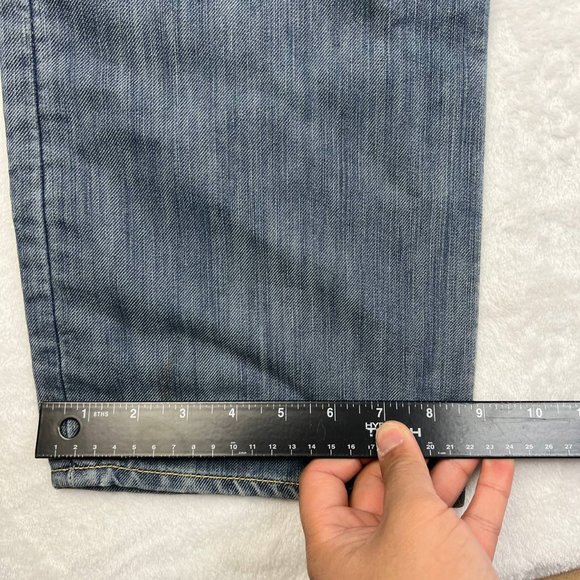 Levi's 514 Slim Straight Jeans Mens 34 x 30 Denim Pants‎ Blue Faded - Picture 5 of 16